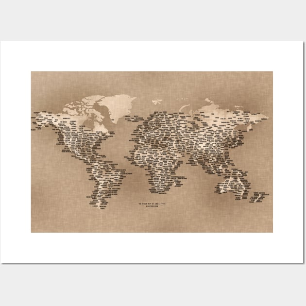 The World Map of Small Towns World Map Posters and Art Prints TeePublic